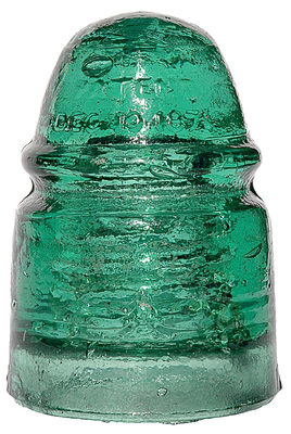 CD 124.3 Dec 1871, crude green aqua