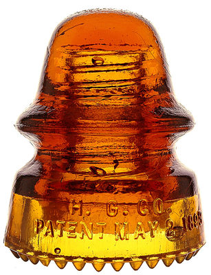 CD 162 HG Co 1893, glowing orange amber