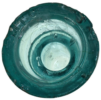 CD 742 M.T. Co, aqua w/milk swirls